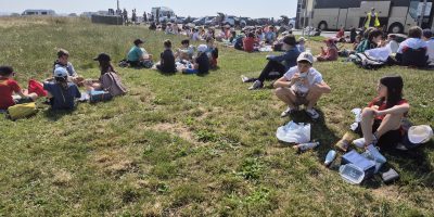 Arrivée sur Arromanches + pique-nique